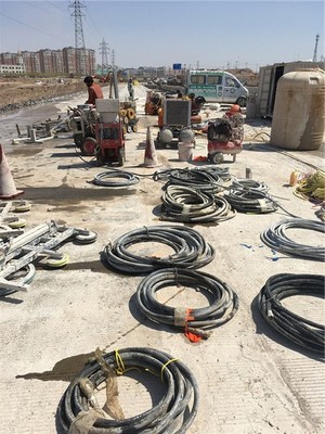 宁夏同心县清水湾大桥绳锯切割拆除2017年2