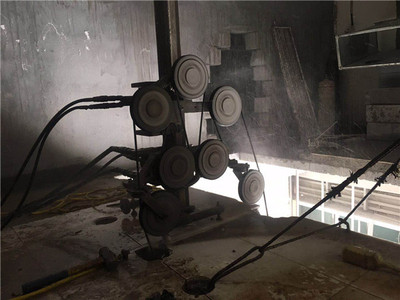 吴忠市永昌汇金时代扶梯改造楼板切割拆除2017年..