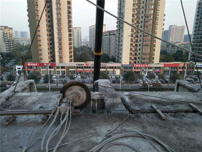 银川宝湖新都商业楼跳梁绳锯切割拆除2017